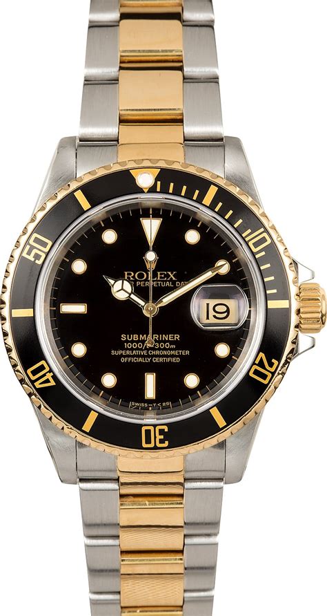 gold rolex with black band|rolex submariner black and gold.